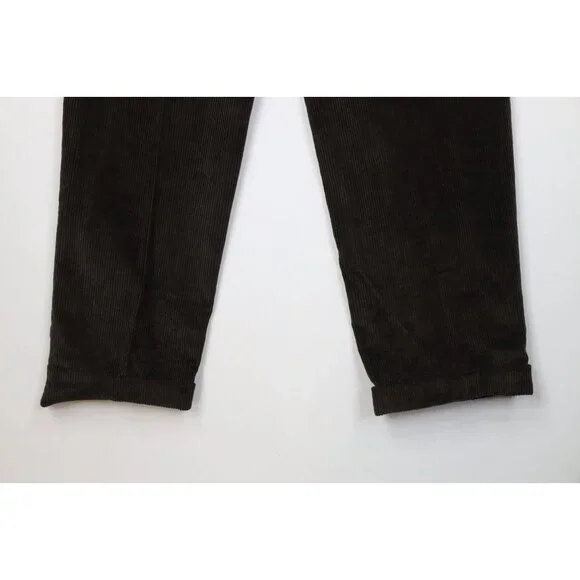 Vtg 90s Streetwear Mens 36x30 Faded Heavy Wide Leg Corduroy Chino Pants Brown - Picture 14 of 14